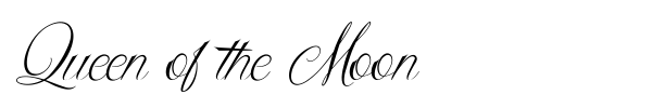 Queen of the Moon font preview